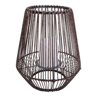 LED solar light, brown, metal, height 30.5 cm