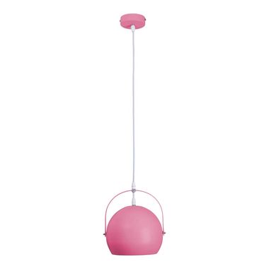 Lampe à suspension, métal, rose, D 25 cm