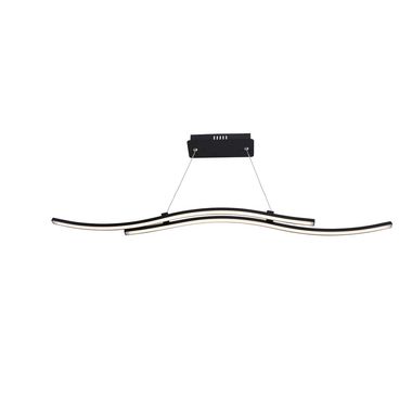 LED pendant light, metal, black, L 96 cm