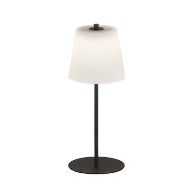 Lampada da tavolo LED, luce esterna, nero sabbia, batteria, dimmerabile, IP44