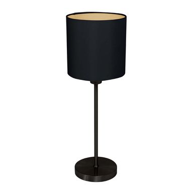 Table lamp, linen metal black gold, H 56 cm