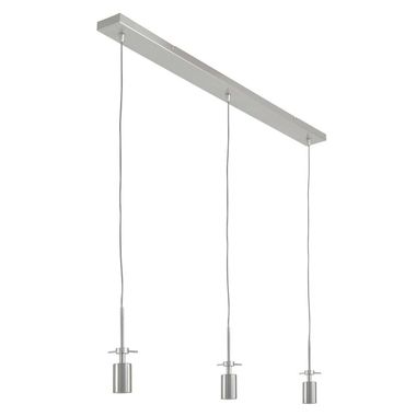 Lampada a sospensione, acciaio argentato, L 100 cm