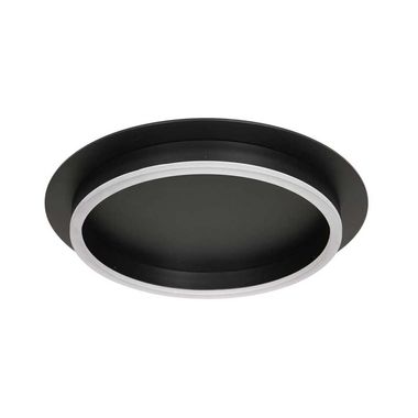 Plafonnier LED, métal, noir, D 32 cm