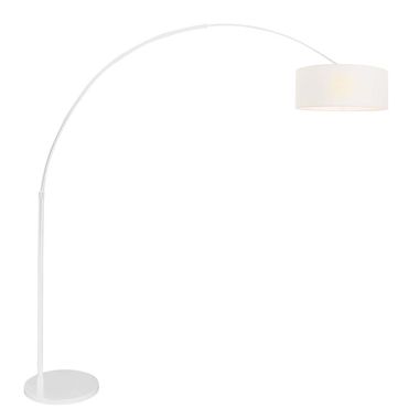 Stehleuchte, Metall, Weiß, Höhenverstellbar, H 180 cm
