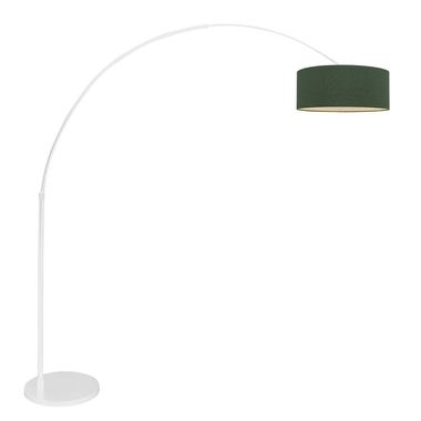 Stehleuchte, Metall, Weiß, Grün, Höhenverstellbar, H 180 cm