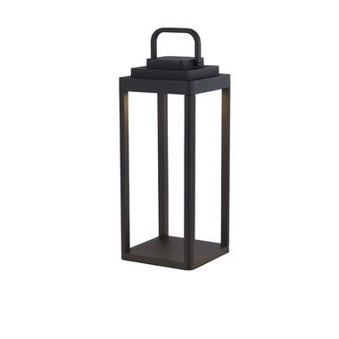 Lampada da tavolo LED, nero opaco, alluminio, H 35 cm