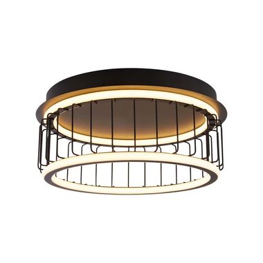 LED ceiling light, aluminum, black white, dimmable D 40 cm