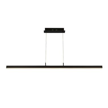 LED pendant light, height adjustable, aluminum, black, L 118.5 cm