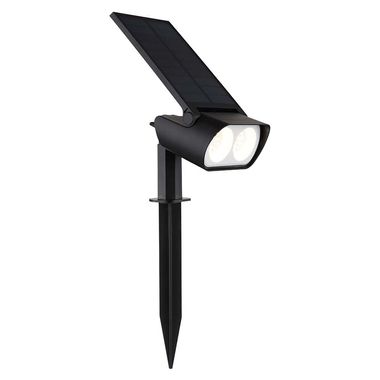 LED solar light, IP65, black, plug-in light - wall mounting
