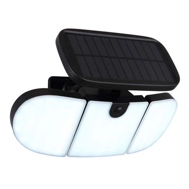 Applique solaire LED, noire, mobile, H 15,3 cm
