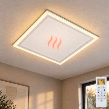 LED Deckenleuchte, Infrarot Heizung, Weiß, L 60 cm, CCT dimmbar