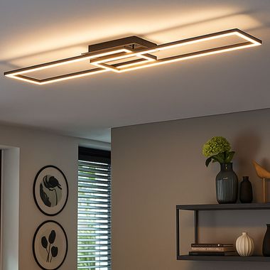 Lampa sufitowa LED, ściemniana, ruchoma, czarna, L 54 cm