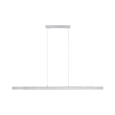 Suspension LED argentée, longueur réglable, H 180 cm