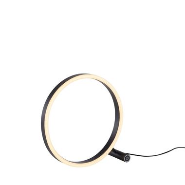 Lampada da tavolo a LED, dimmer tattile, design ad anello antracite, D 28 cm
