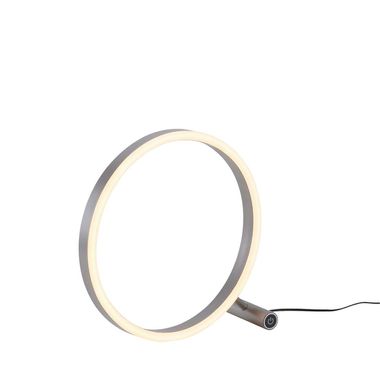 Lampada da tavolo LED, dimmer touch, design ad anello, D 28 cm