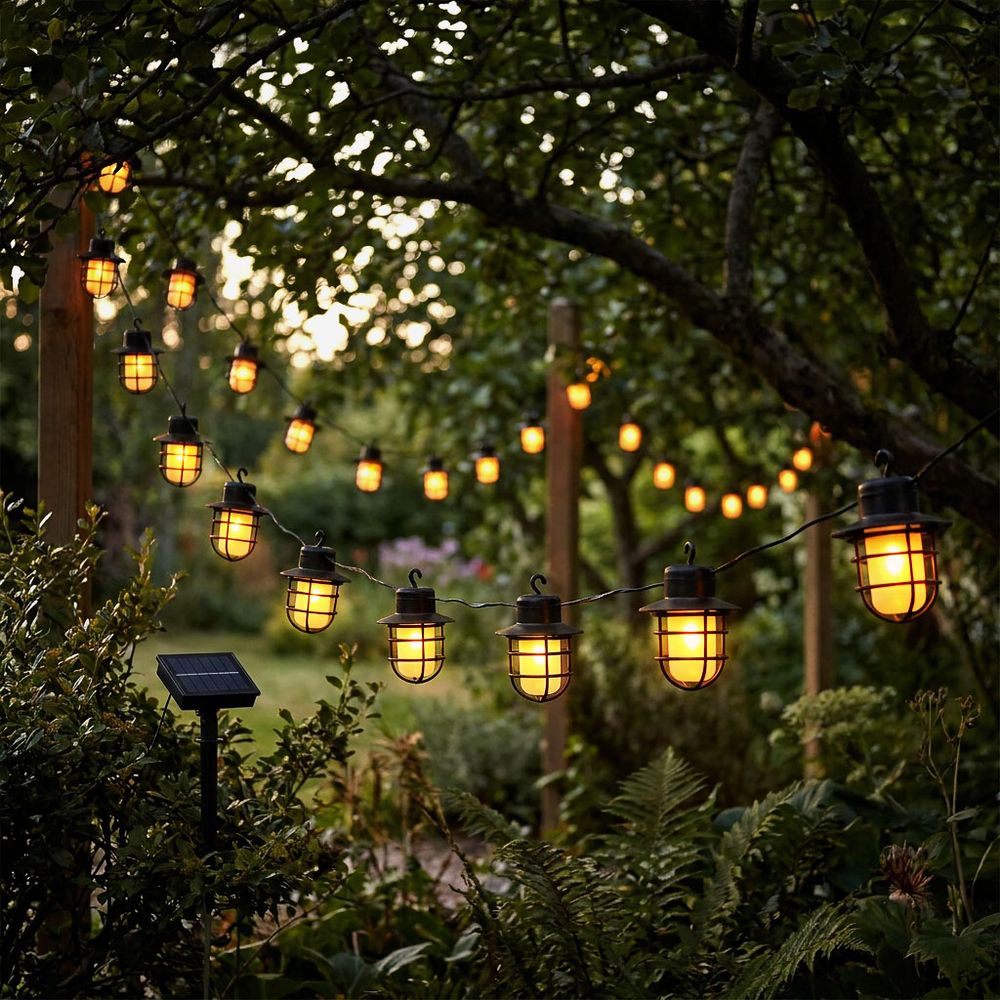 BatdTech Solar-Laternen 2er-Pack – Mit Flammeneffekt, IP65, Winterfest, USB & Solar, Für Garten, Balkon &