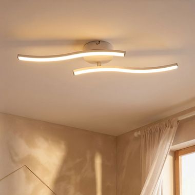 Plafonnier LED, bras mobile, blanc, L 51,5 cm