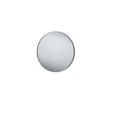 Specchio da parete, nero, rotondo, L 80 cm