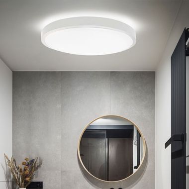 Plafoniera LED, bianca, rotonda, 4000K, IP44, P 29,5 cm