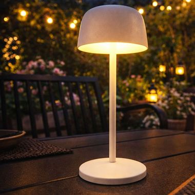 LED Tischleuchten, weiß, Touchdimmer, IP54, H 27 cm