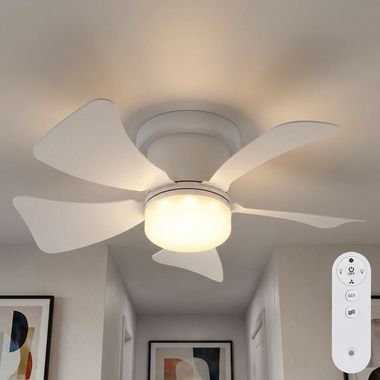 Ventilateur de plafond LED, CCT, minuterie, télécommande, D 40,6 cm