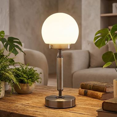 Lampada da tavolo LED antracite, touch dimmer, batteria ricaricabile, H 28,5 cm