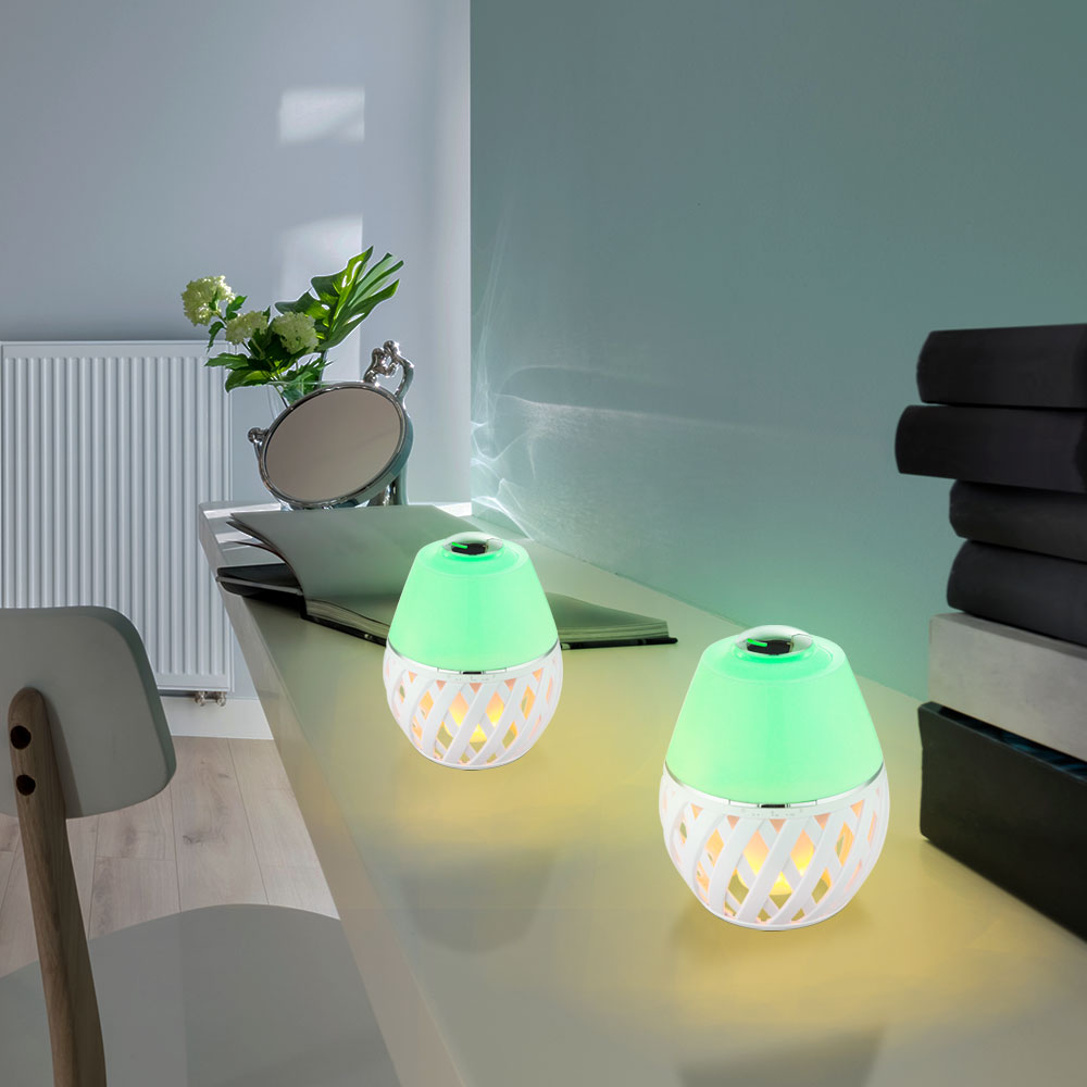 2er Set RGB LED Raumerfrischer, Dekolicht, Farbwechsel, H 20 cm