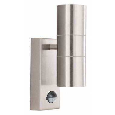 LED Up & Down Wandleuchte, Edelstahl, H 21,5 cm, Sensor