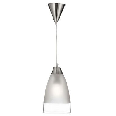 Hanglamp, zilver, H 120 cm, METAAL EN GLAS HANGERS