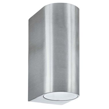LED Up &amp; Down wandlamp, zilver, H 15 cm