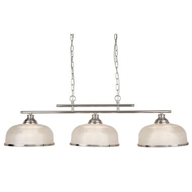 Leisten Deckenleuchte, Silber, Zweiteilig, L 99 cm, BISTRO II