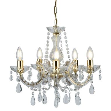 Plafondlamp, goud, H 100 cm, MARIE THERESE