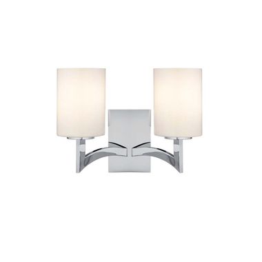 Lampa ścienna, chrom, szklane klosze, opal, biały, ściemnialna