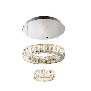 Clover Led 2 Stufige Deckenbündige Leuchte, Chrom, Klarglas