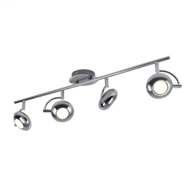 Lampada da soffitto a LED, cromo, spot mobili, L 70 cm