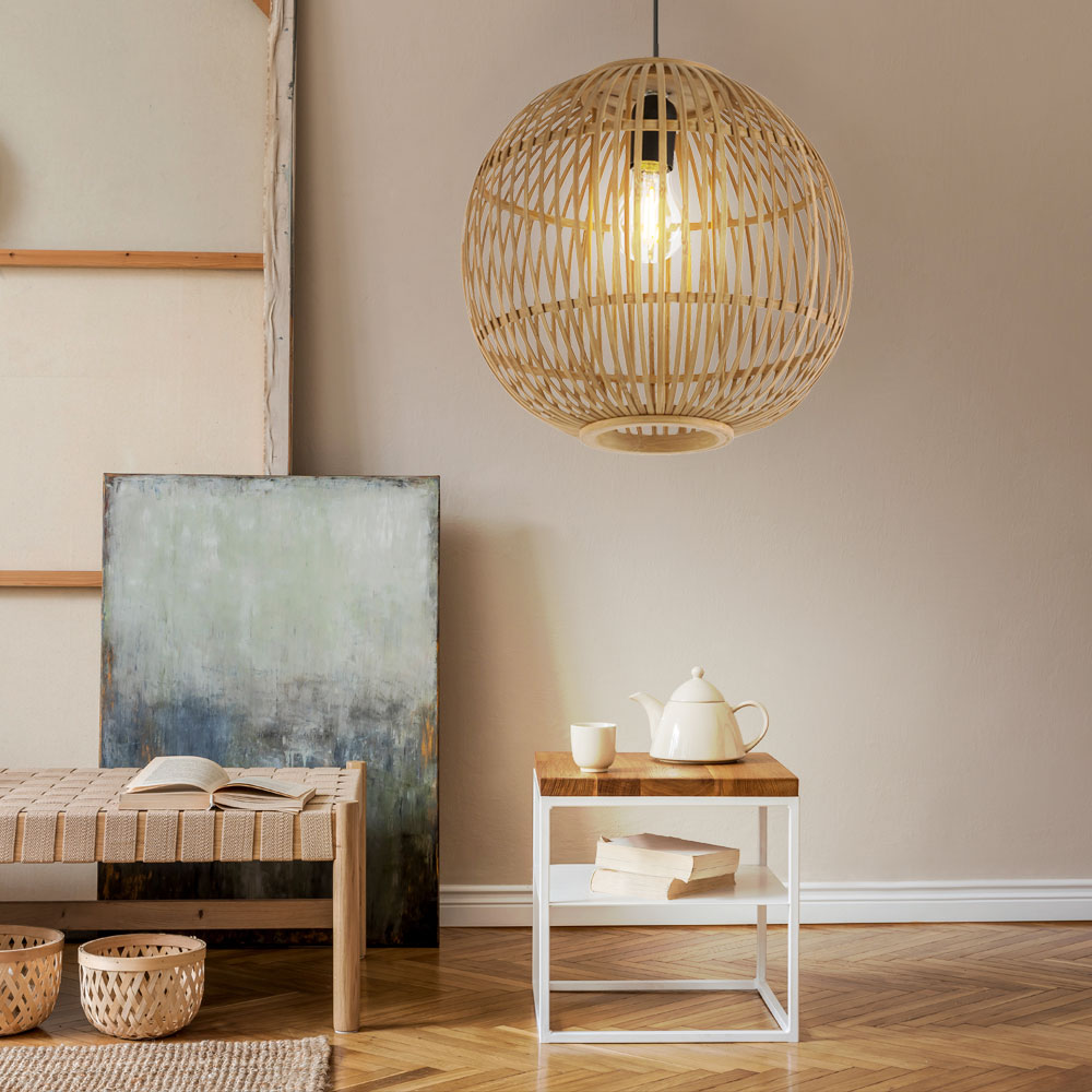 Bambus Hänge Lampe Pendel Geflecht Design Decken Leuchte Wohn Zimmer Beleuchtung Bambus Hänge Lampe Pendel Geflecht Design Decken Leuchte Wohn Zimmer Beleuchtung
