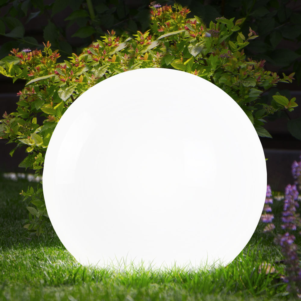 3er Set Solarlampen, Kugelleuchten, Erdspieß, LED