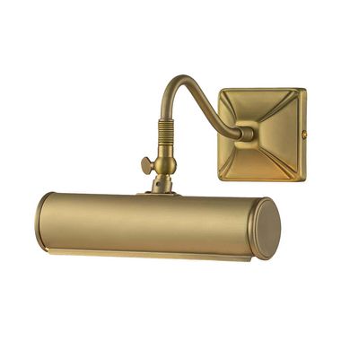 Lampada da parete, 1 lampadina, acciaio, ottone, L 19 cm