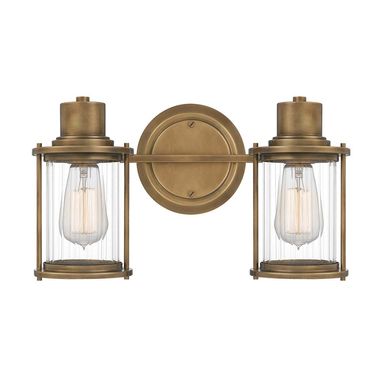 Applique murale, lampe de salle de bain, verre acier, laiton, IP44