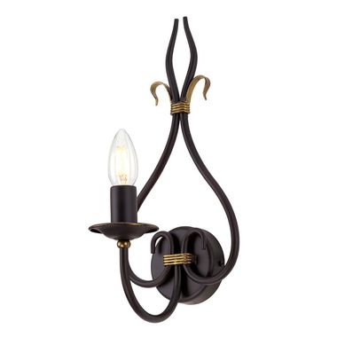 Lampada da parete, ferro, oro ruggine, L 16,5 cm