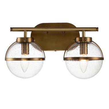Applique, 2 flammes, acier, laiton, IP44, L 38,1cm