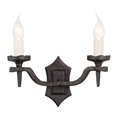 Applique, ferro, nero, L 31 cm