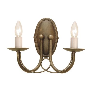 Wandleuchte, Stahl, Schwarzes Gold, B 26 cm