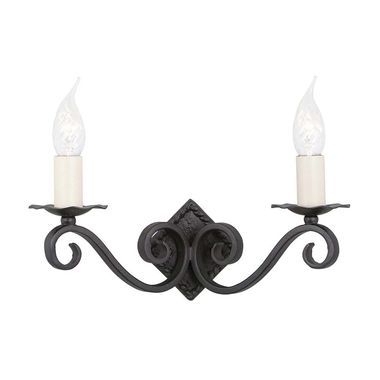 Applique, ferro, nero, L 33 cm