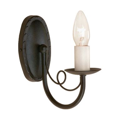 Lampada da parete, acciaio, nera, L 8,5 cm