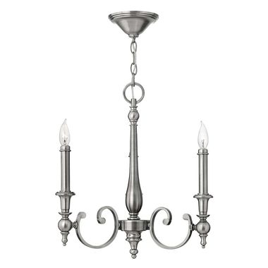 Lampadario, lampada a sospensione, acciaio, nichel, D 50,8 cm