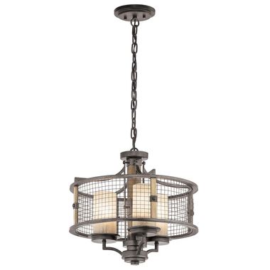 Lampadario, lampada a sospensione, ferro vetro, D 45,1 cm