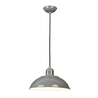 Lampada a sospensione, plafoniera, acciaio, grigio, D 30 cm