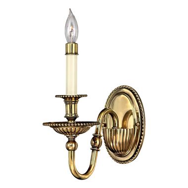 Lampada da parete, ottone massiccio, H 27,9 cm
