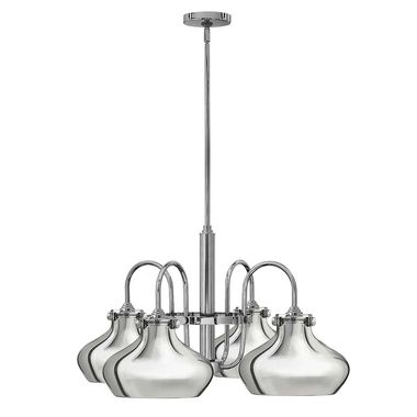 Kroonluchter, hanglamp, chroom, D 71,1 cm
